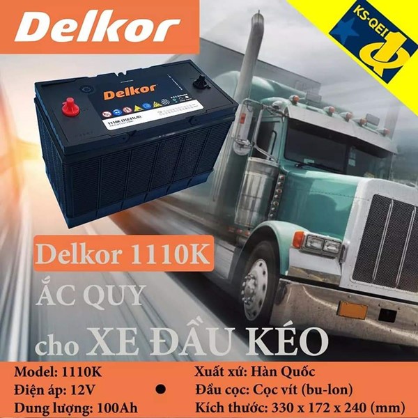 Bình ắc quy Delkor 46B20L