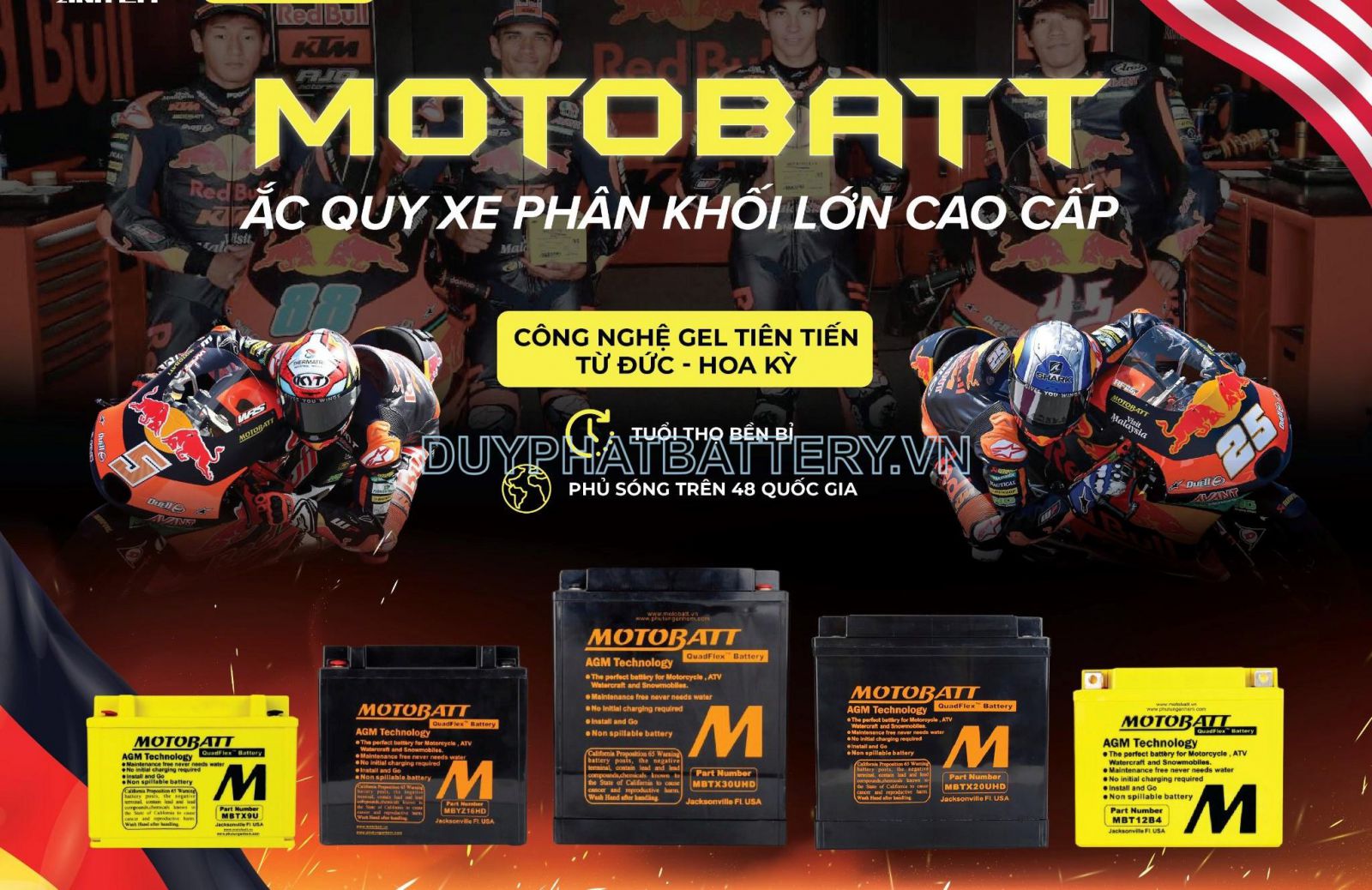 Motobatt Quadflex MBT12B4