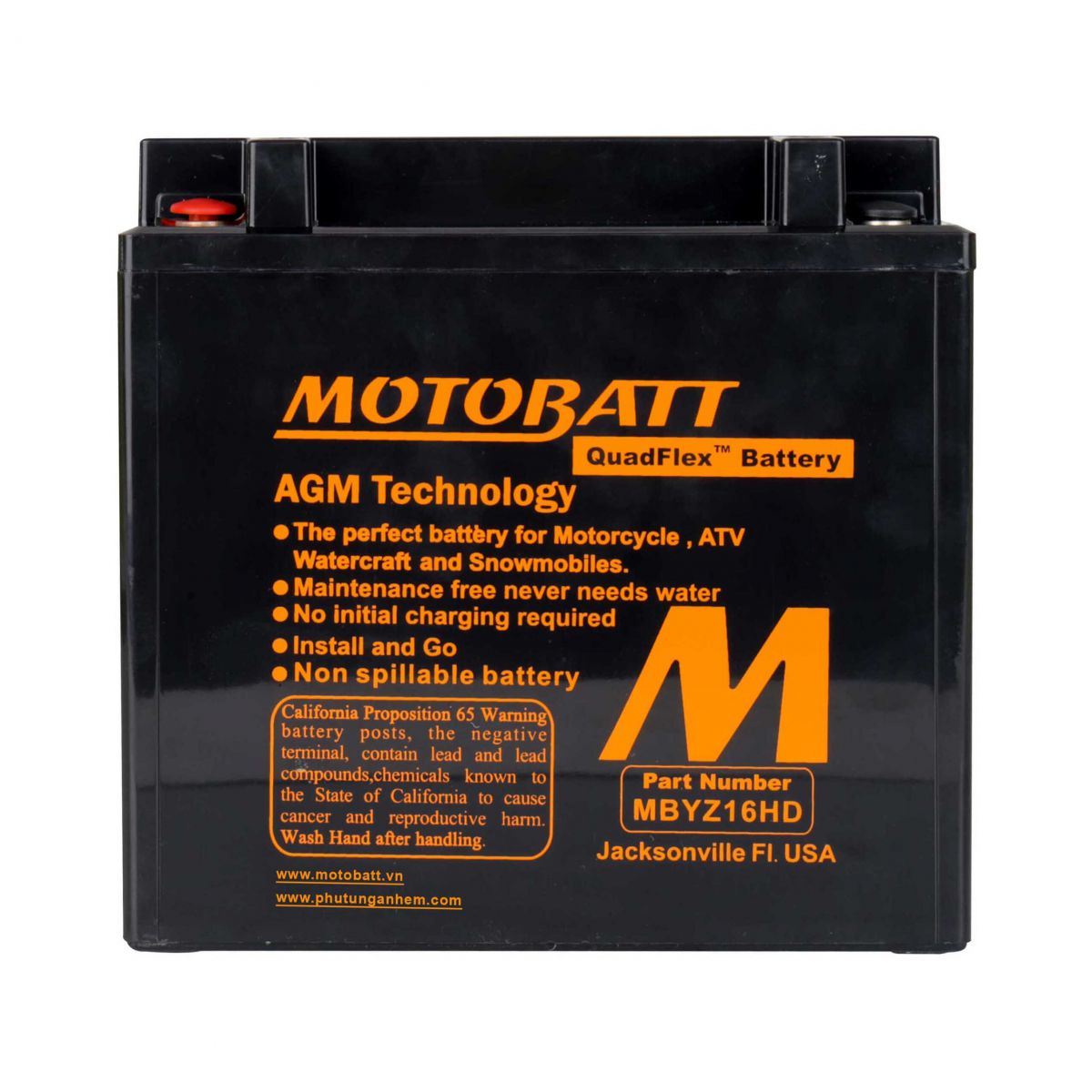  Motobatt Quadflex MBYZ16HD