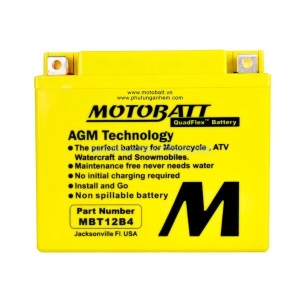 Bình ắc quy Motobatt Quadflex MBT12B4 12V-11Ah CCA 150A