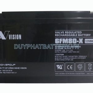 Bình ắc quy Vision 6FM80-X 12V 80Ah
