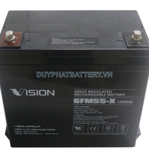 Bình ắc quy Vision 6FM55-X 12V 55Ah
