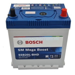 Bình ắc quy BOSCH 55B20L (12V-40Ah)