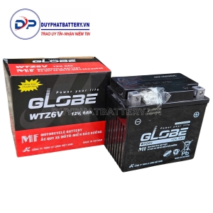 BÌNH ẮC QUY KHÔ GLOBE WTZ6V (12V-6AH)