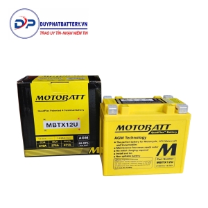 Bình ắc quy Motobatt MBTX12U 12V-14Ah CCA 210A