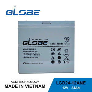 Ắc quy kín bán GEL LGD24-12ANE (12V-24Ah) | Ắc quy xe điện Globe chính hãng