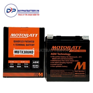 Bình ắc quy Motobatt Quadflex MBTX30UHD 12V-32Ah CCA 450A