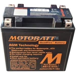 Bình ắc quy Motobatt Quadflex MBYZ16HD 12V-16.5Ah CCA 240A