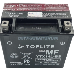 Bình ắc quy TOPLITE YTX14L-BS 12V 12AH CCA 200A