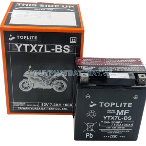 Bình ắc quy TOPLITE YTX7L-BS 12V 7AH CCA 105A