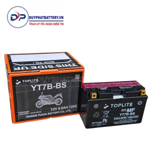 Bình ắc quy TOPLITE YT7B-BS 12V 6.8AH CCA 120A