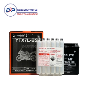 Bình ắc quy TOPLITE YTX7L-BS 12V 7AH CCA 105A