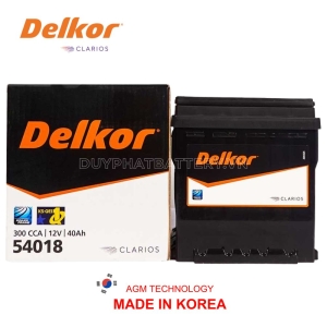 ẮC QUY DELKOR  DIN 54018 12V-40AH