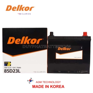 Bình ắc quy DELKOR 85D23L 12V 70AH CCA 590A