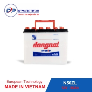 Ắc quy Hybrid Đồng Nai N50ZL - 12V - 60Ah