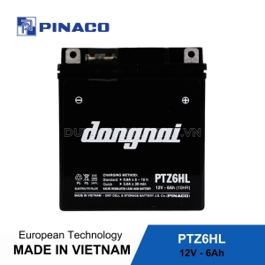 Ắc quy khô xe máy Đồng Nai PTZ6HL (12V-6Ah)
