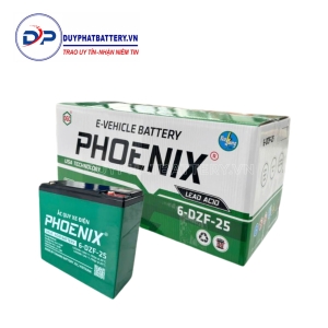 BÌNH ẮC QUY XE ĐIỆN PHOENIX  6-DZF-25 (12V - 25Ah)