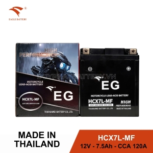 Bình ắc quy EAGLE HCX7L-MF 12V-7.5Ah CCA 120A chính hãng Thái Lan