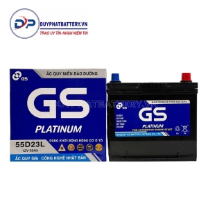 Bình ắc quy GS KHÔ 55D23L (12V- 60AH)