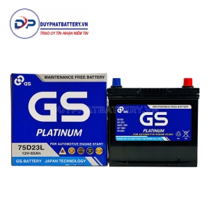 Bình ắc quy GS KHÔ 75D23L(12V- 65AH)