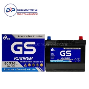 Bình ắc quy GS KHÔ 80D26L(12V- 70AH)