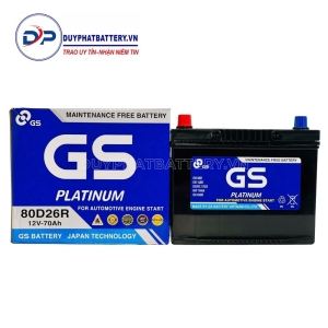 Bình ắc quy GS MF 80D26R 12V 70Ah