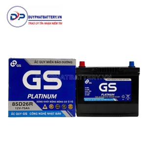 Bình ắc quy GS khô 85D26R (12V-75AH)