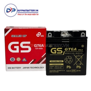 BÌNH ẮC QUY KHÔ GS GT6A (12V-6Ah)- GS NHẬT BẢN