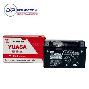 BÌNH ẮC QUY KHÔ YUASA YTX7A (12V-7Ah) - YUASA CHÍNH HÃNG