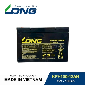 Bình ắc quy kín khí LONG 12V-100Ah, LONG LONG KPH100-12AN dùng cho lưu điện UPS