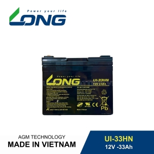 Bình ắc quy kín khí LONG 12V-33Ah, LONG  U1-33HN CỌC VÍT dùng cho lưu điện UPS