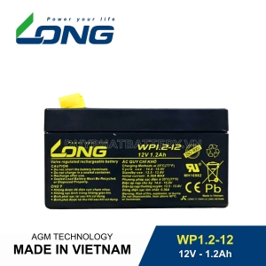 Bình ắc quy kín khí LONG 12V-1.2Ah, LONG WP1.2-12 dùng cho lưu điện UPS