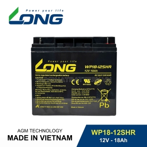 Bình ắc quy kín khí LONG 12V-18Ah, LONG WP18-12SHR dùng cho lưu điện UPS