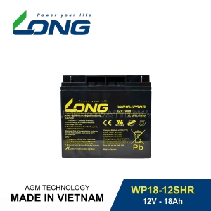 Bình ắc quy kín khí LONG 12V-18Ah, LONG WP18-12SHR dùng cho lưu điện UPS