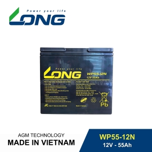 Bình ắc quy kín khí LONG 12V-55Ah, LONG WP55-12N dùng cho lưu điện UPS