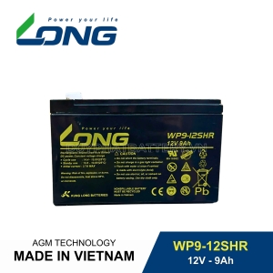 Bình ắc quy kín khí LONG 12V-9Ah, LONG WP9-12SHR dùng cho lưu điện UPS