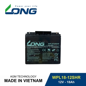 Bình ắc quy kín khí LONG 12V-18Ah, LONG WPL18-12SHR dùng cho lưu điện UPS