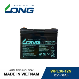 Bình ắc quy kín khí LONG 12V-36Ah, LONG  WPL36-12N dùng cho lưu điện UPS