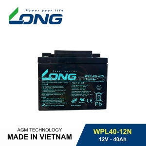 Bình ắc quy kín khí LONG 12V-40Ah, LONG WPL40-12N dùng cho lưu điện UPS
