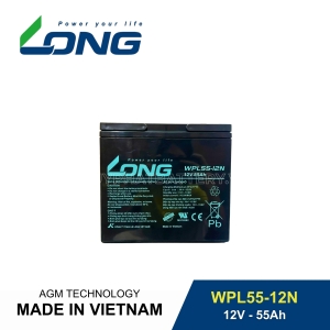 Bình ắc quy kín khí LONG 12V-55Ah, LONG WPL55-12N dùng cho lưu điện UPS