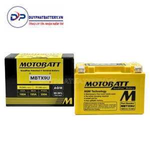 Bình ắc quy Motobatt Quadflex MBTX9U 12V 10.5Ah CCA 160A
