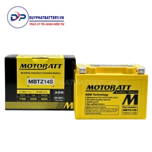 Bình ắc quy Motobatt MBTZ14S 12V-11.5Ah CCA 170A  chính hãng giá rẻ