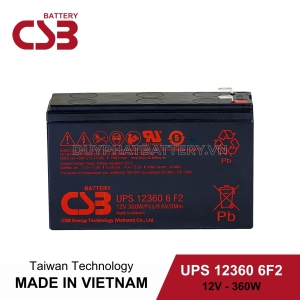 Bình Ắc Quy CSB UPS 12360 6F2 – 12V 6Ah