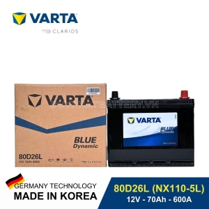 Ắc quy Varta 80D26L 12V-70Ah CCA 600