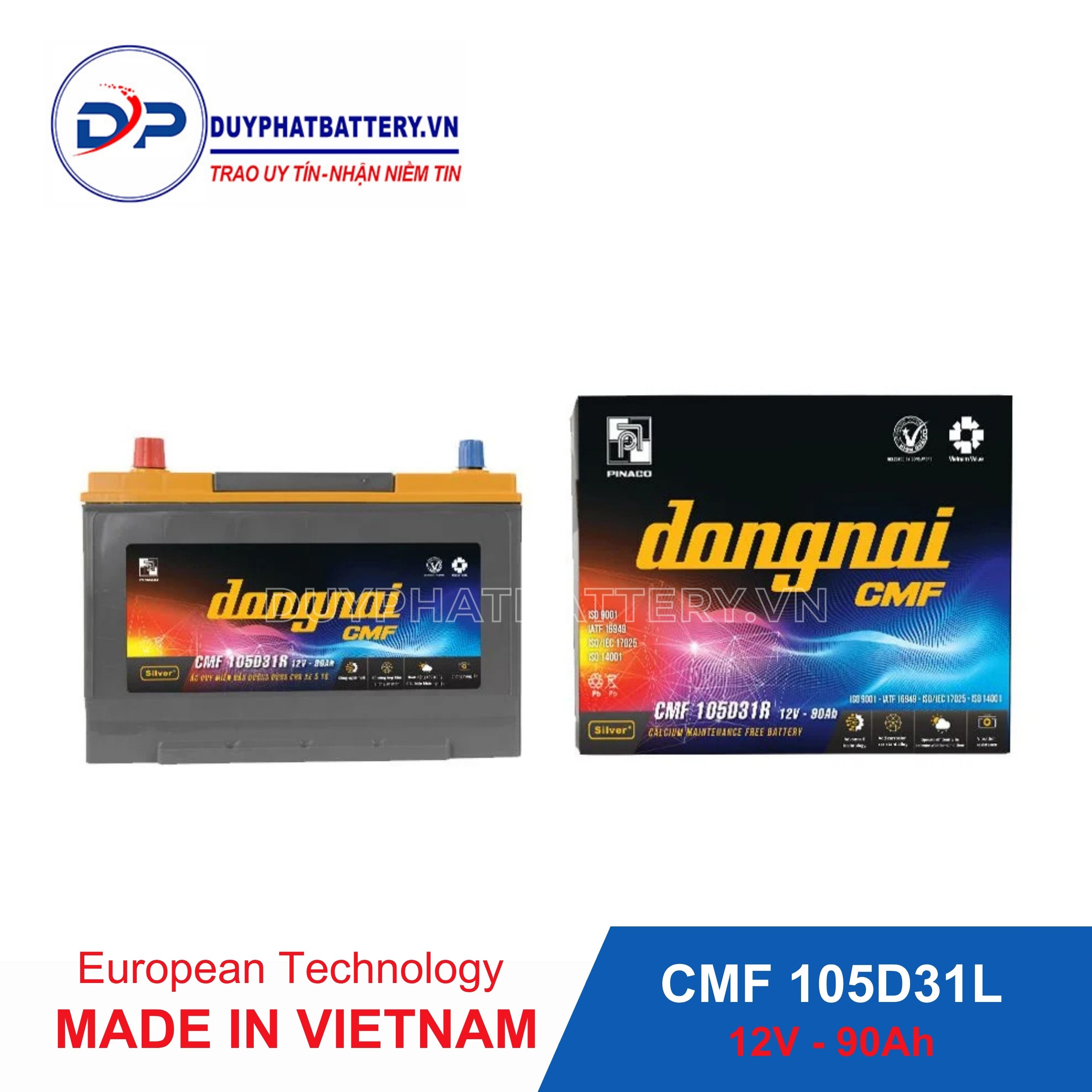 ắc quy Đồng Nai CMF 105D31L