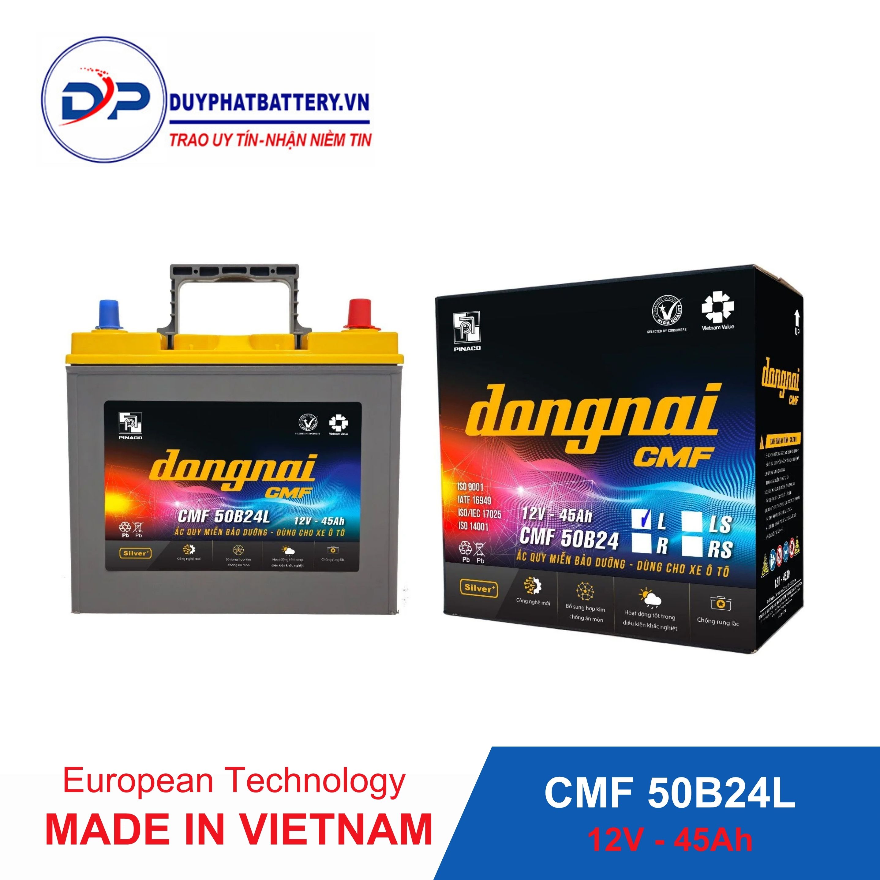 Ắc quy Đồng Nai CMF 50B24L 