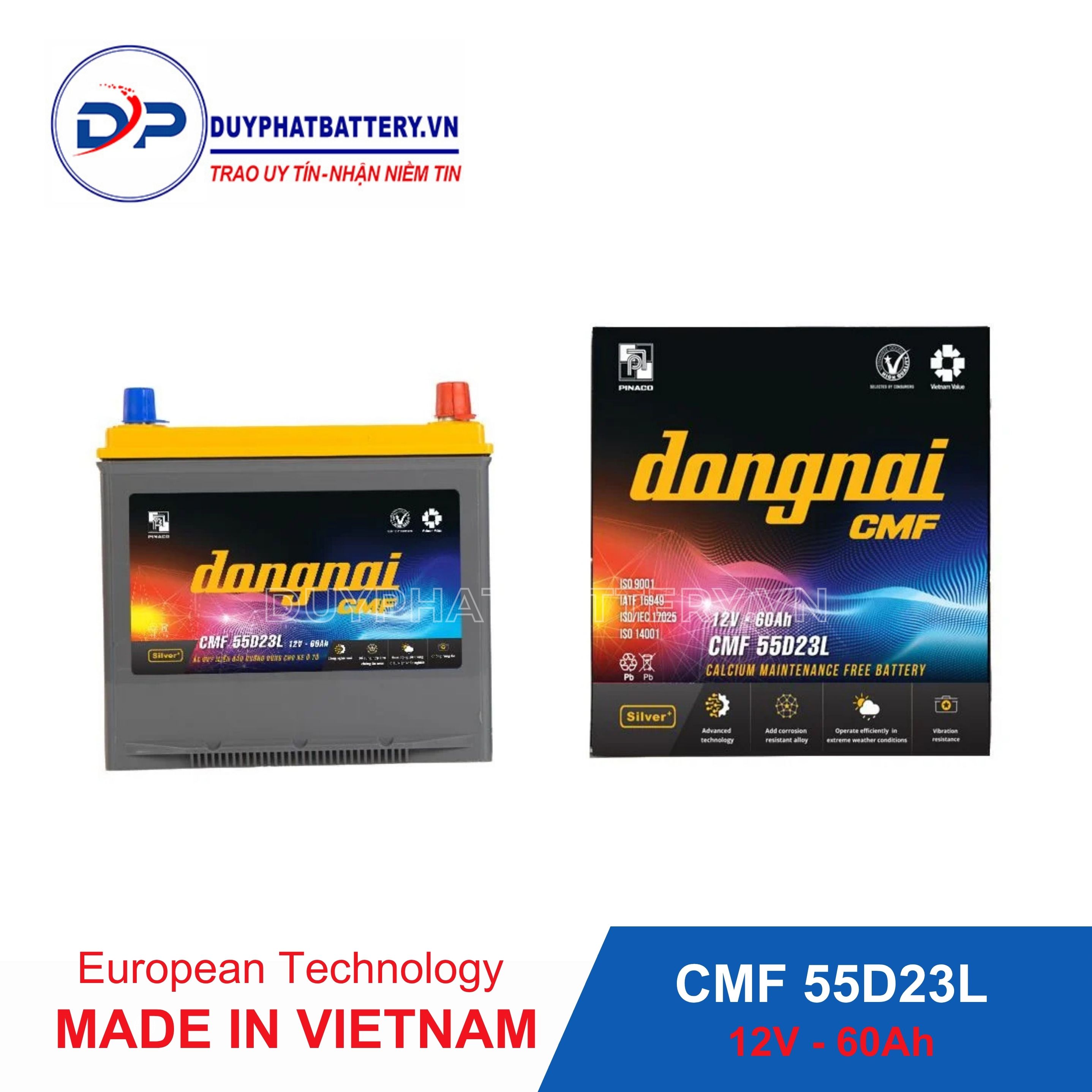 ắc quy Đồng Nai CMF 55D23L 