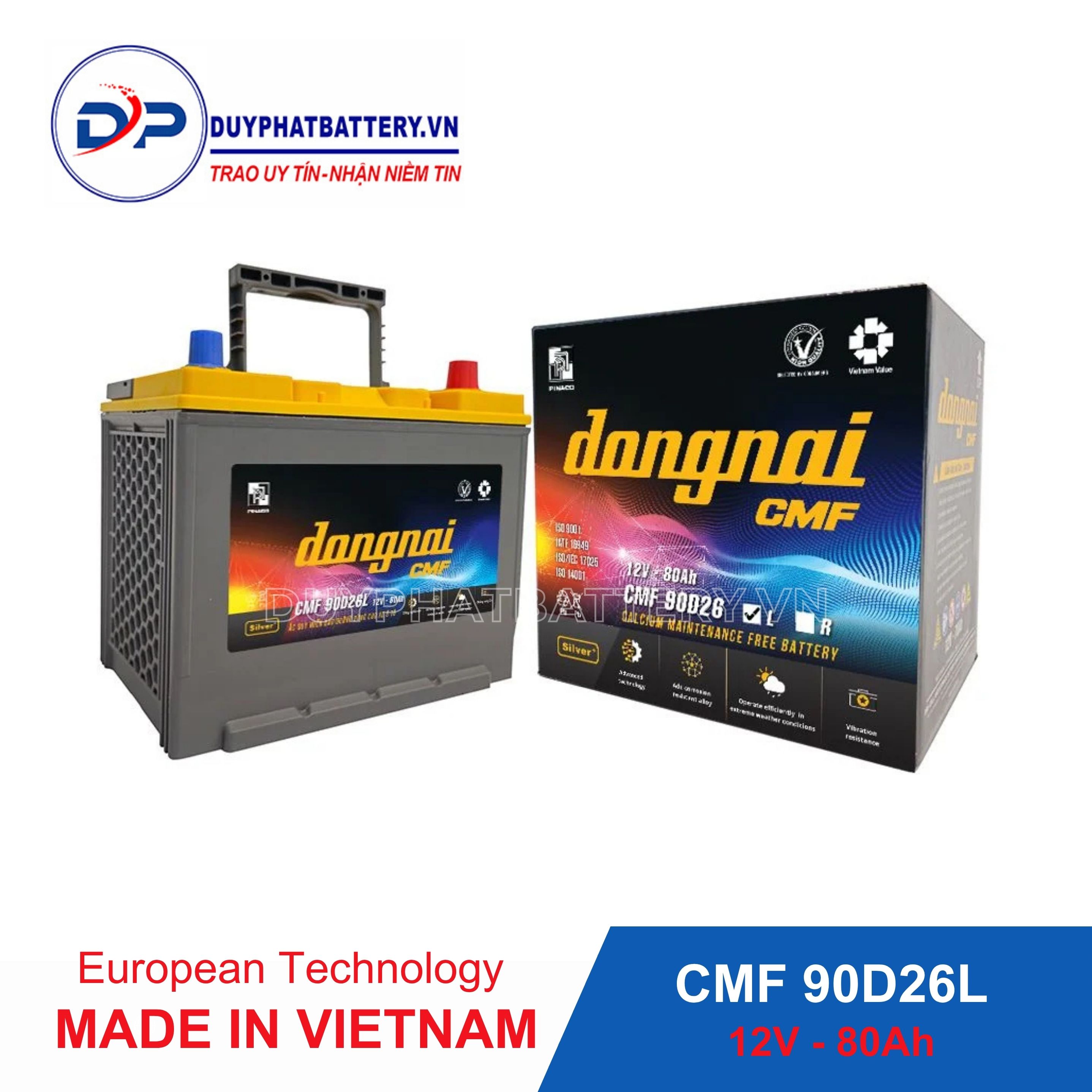 ắc quy Đồng Nai CMF 80D26L