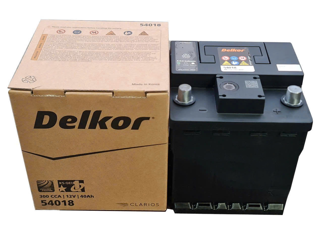 Ắc quy Delkor 54018 12V-40Ah CCA 300