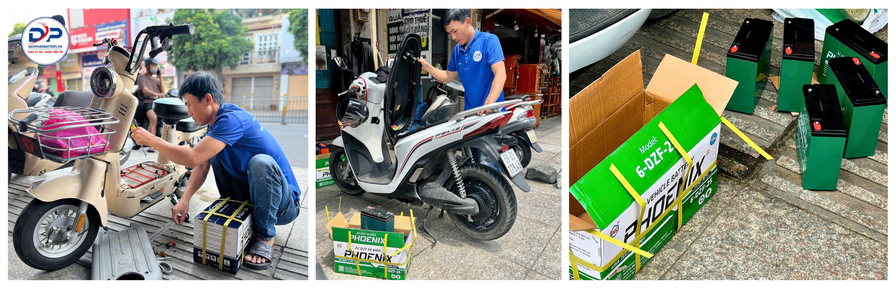 Lắp đặt ắc quy xe đạp điện - xe máy điện tại Duy Phát